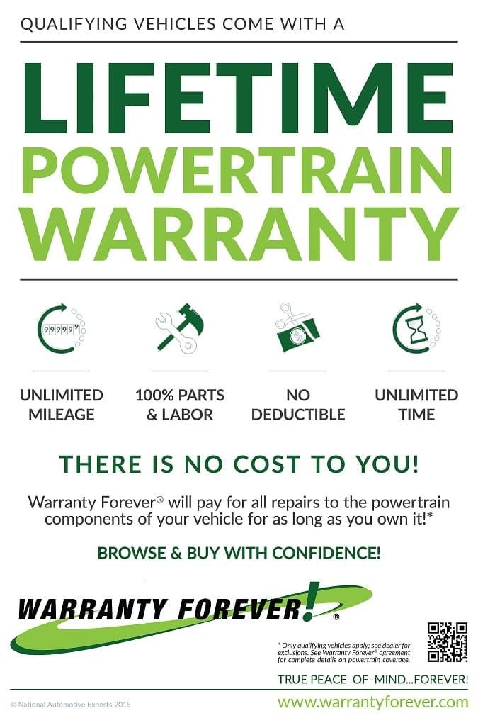 Lifetime Powertrain Warranty
